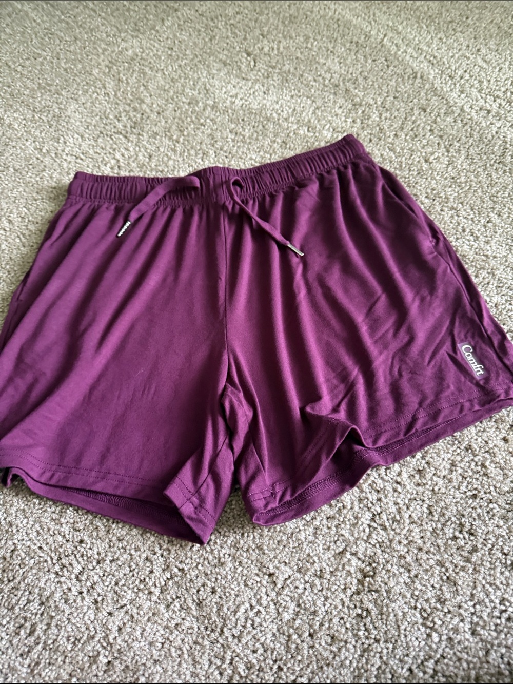 Women's Athletic Drawstring Shorts in Plum - Comfi